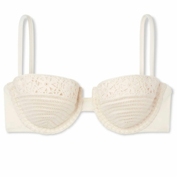 Off-White Women's Crochet UnderwireBikini Top - Picture 5 of 7